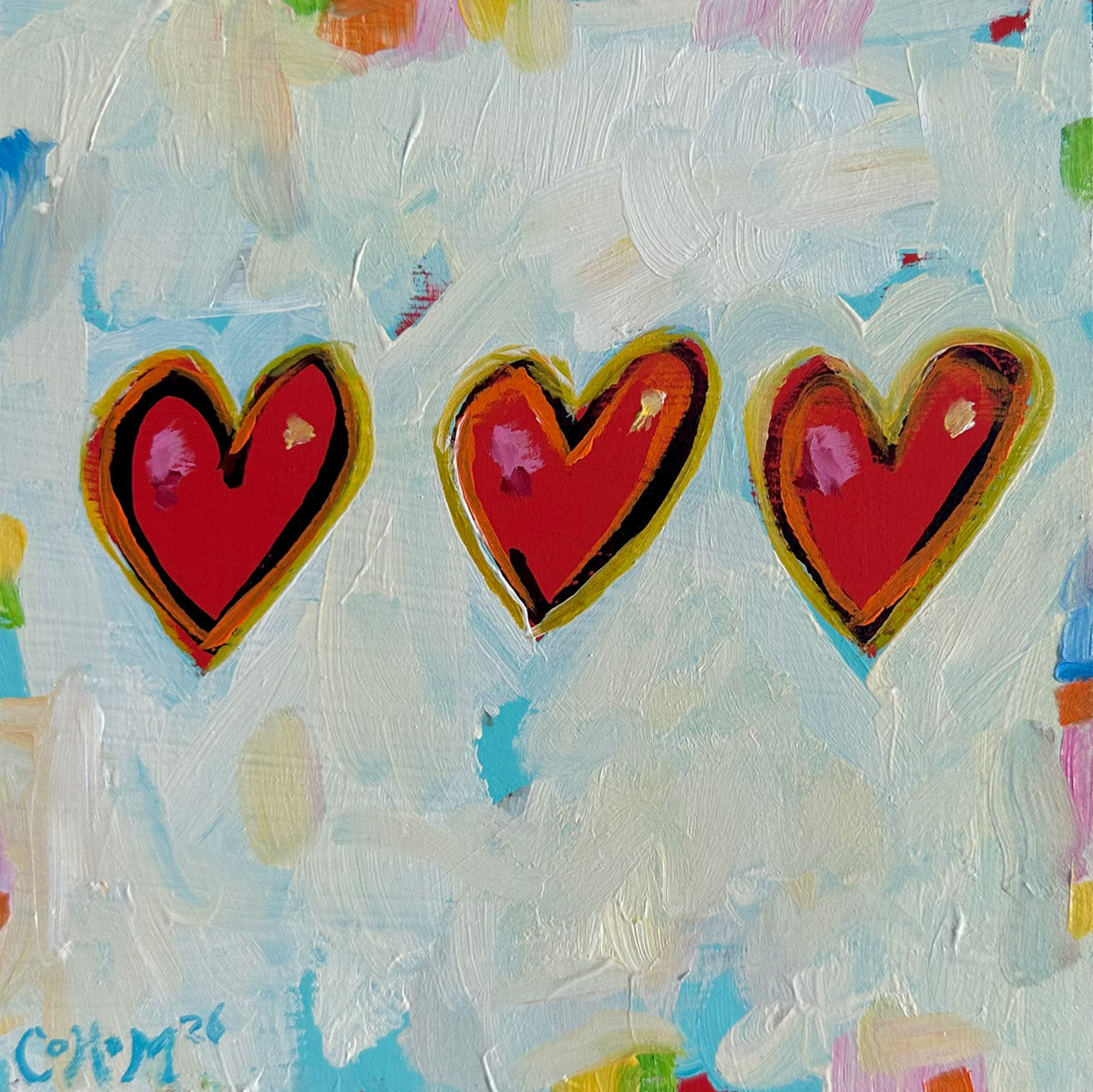 Heart Series on Wood Panel