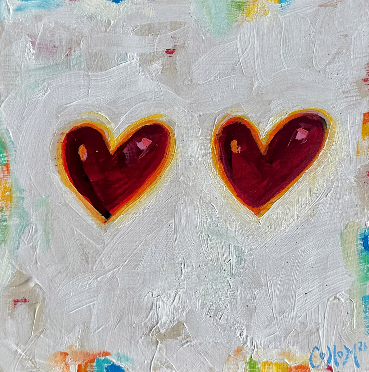 Heart Series on Wood Panel