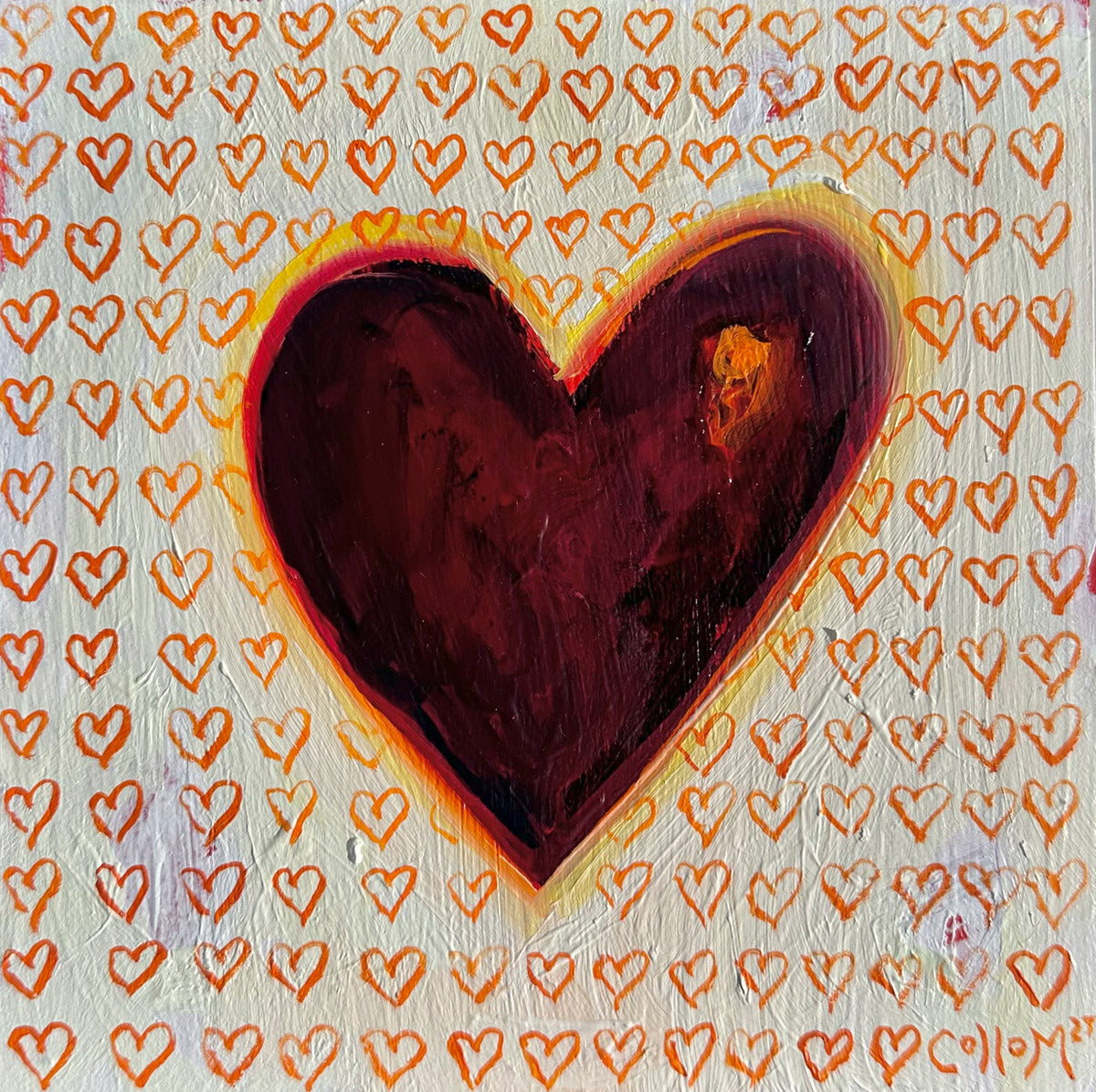 Heart Series on Wood Panel